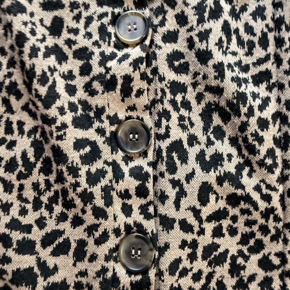 Brown Leopard Print Button Down - Picture 4 of 5
